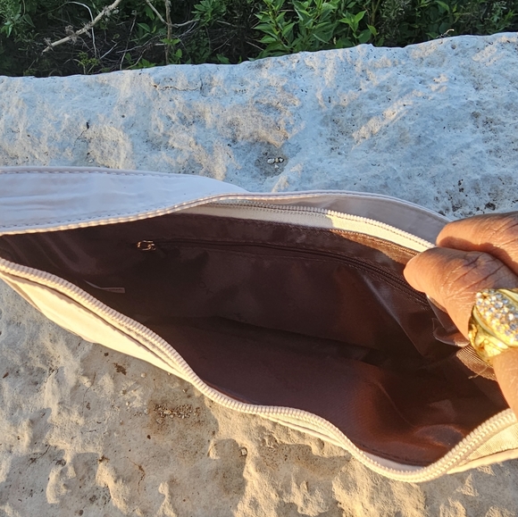 Black hand beaded Vintage 1950s Hong Kong handbag clutch purse some bead missing - Picture 7 of 12